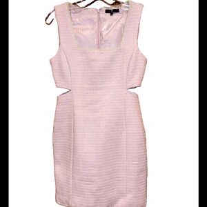 7 For All Mankind Women's Lavender Sleeveless Cutout Tweed Mini Dress Sz XS